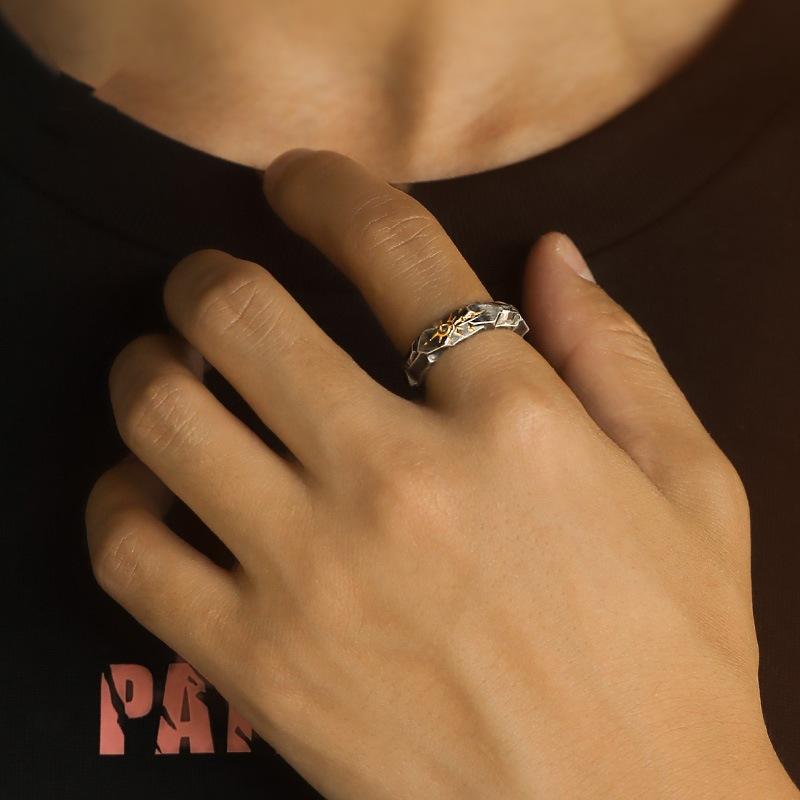 Oxidised Warrior Ring Flexi Size | Copper– For Men | Includes: Ring