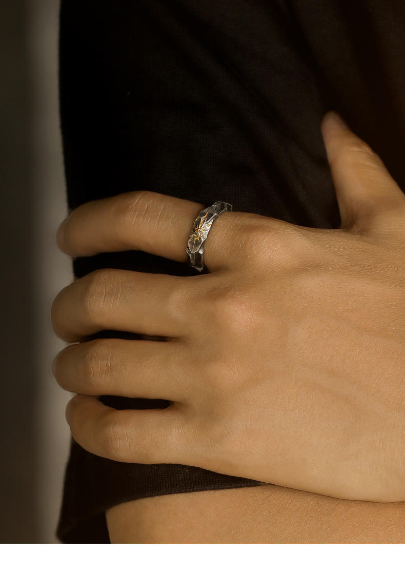 Silver Warrior Ring Flexi Size | Copper– For Men | Includes: Ring