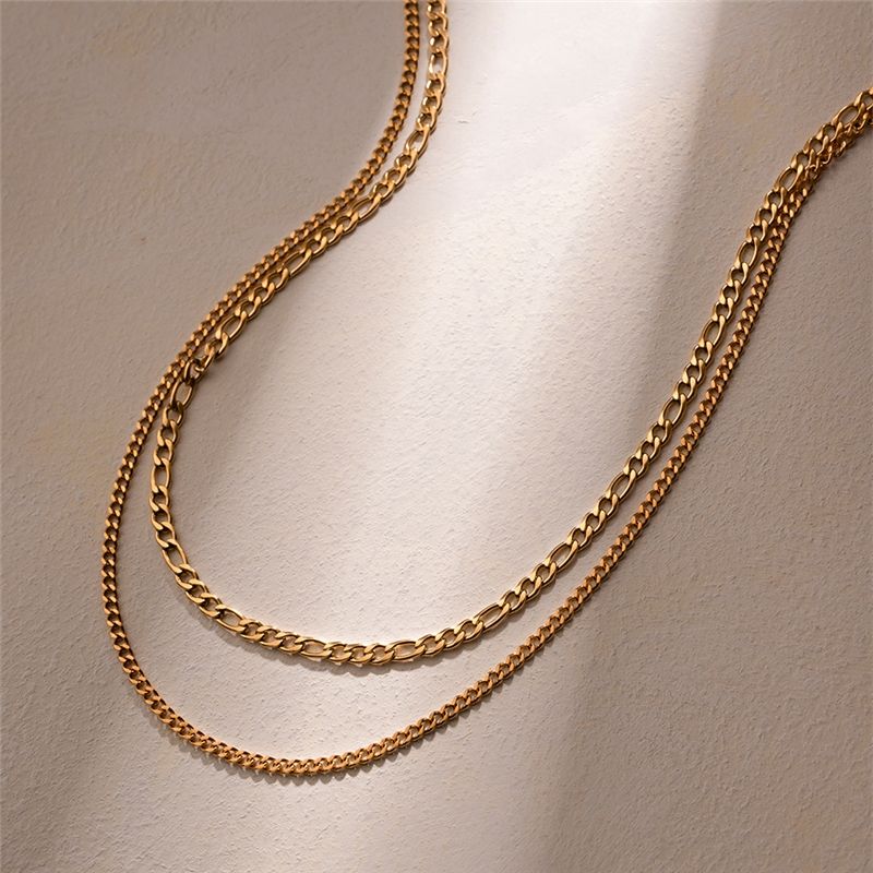 Dual Layer Dainty Necklace | 18K PVD Gold Plated - For Women | Includes: Necklace