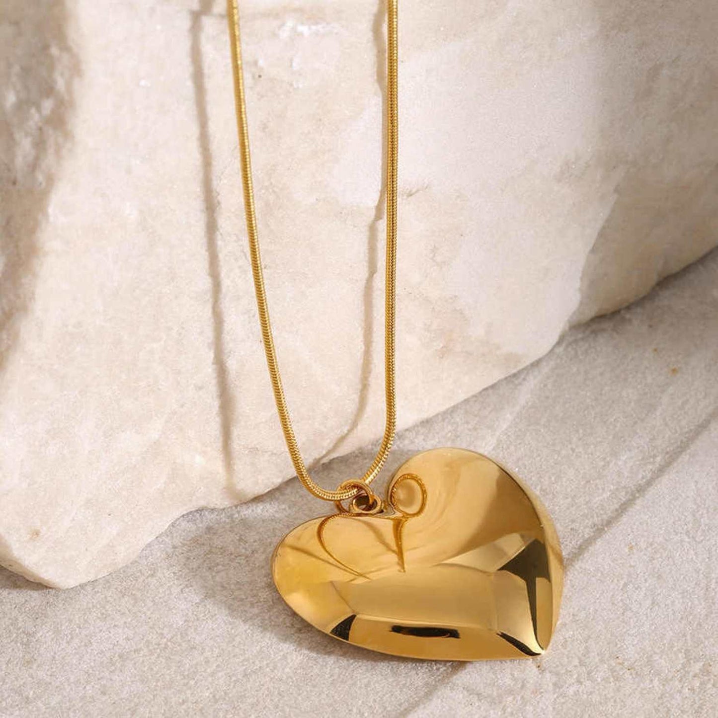 Radiant Love Necklace | PVD 18K Gold Plated, Stainless Steel, Water Proof - For Women | Includes: Necklace