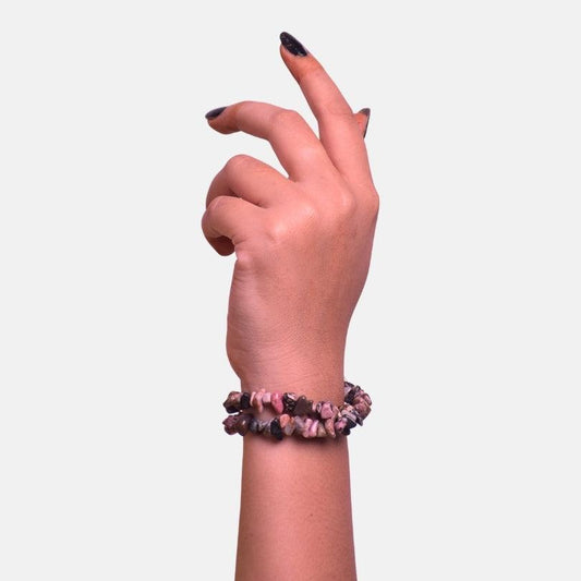 Boho Dual Layer Bracelet | Rhodonite Stone – For Women | Includes: Bracelet