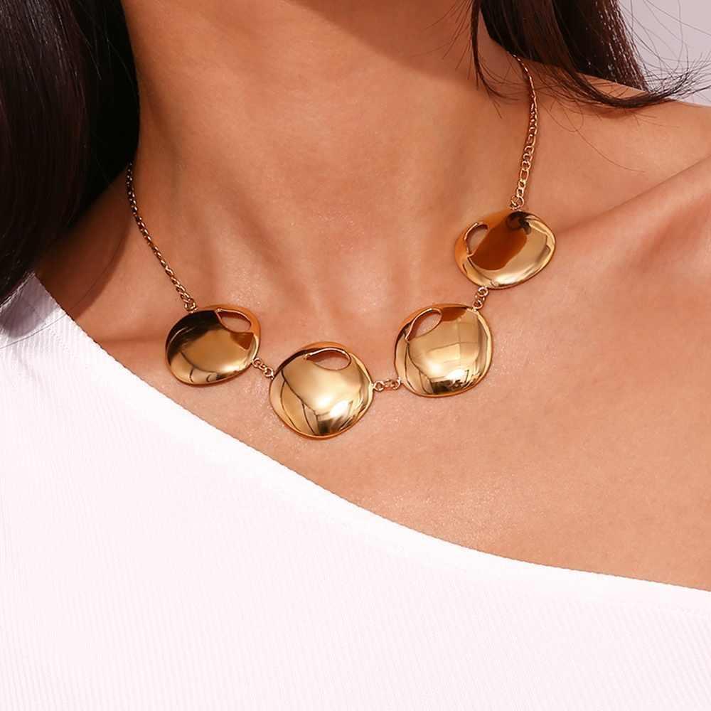 GenZ Golden Orbit Necklace | 18K PVD Gold Plated - For Women | Includes: Necklace