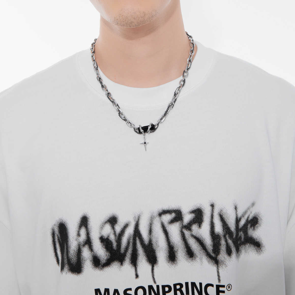 Statement Double Chain Necklace | Gemstones - For Men | Includes: Necklace