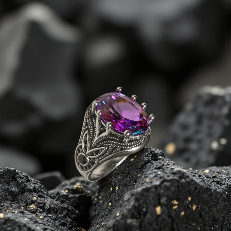 Classic Vintage Ring | Zircon - For Men | Includes: Ring