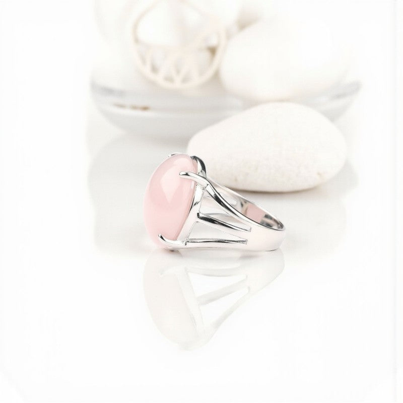 Love Bezel Ring Flexi Size | Rose Quartz β For Men | Includes: Ring