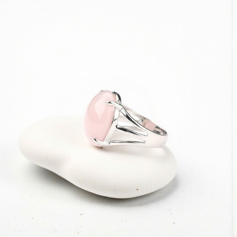 Love Bezel Ring Flexi Size | Rose Quartz β For Men | Includes: Ring