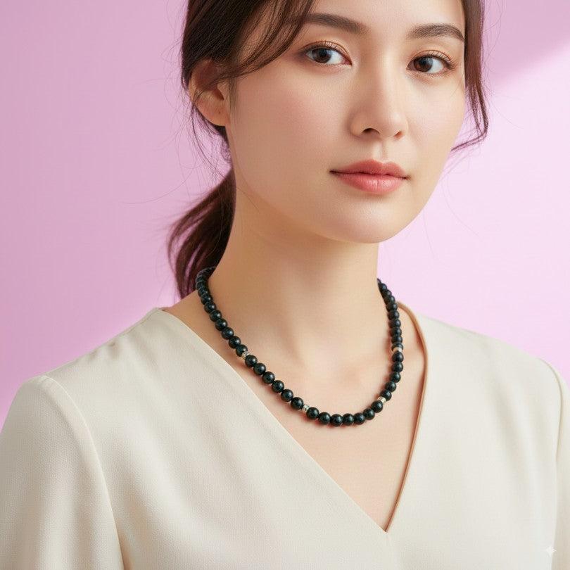 Enchanted Scales Necklace | Black Obsidian Stone - For All | Includes: Necklace
