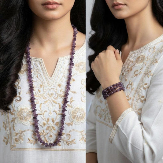 Divine Calm Necklace | Amethyst Stone - For All | Includes: Necklace