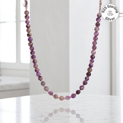 Purple Pixie Necklace | 925 Silver & Amethyst Stone - For Girl Kids | Includes: Necklace