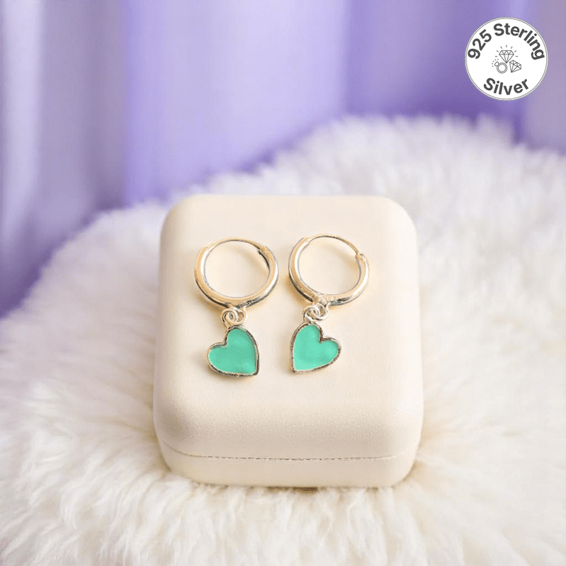 Delicate Heart Earrings | 925 Silver - For Women | Includes: Earrings