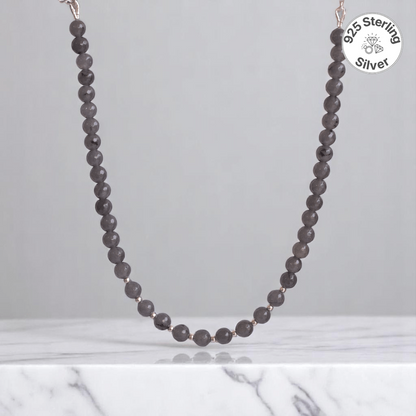Little Light Necklace | 925 Silver & Agate - For Girl Kids | Includes: Necklace