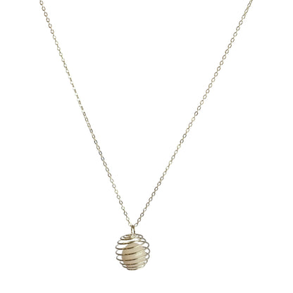 Dainty Whirl Rosy Silverish Necklace | Rosae Quartz - For Women | Includes: Necklace