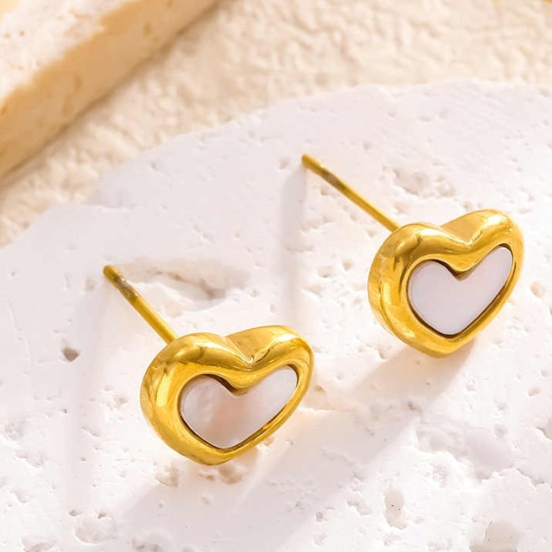 Shell Love Earring | 18K PVD Gold Plated - For Women | Includes: Earring