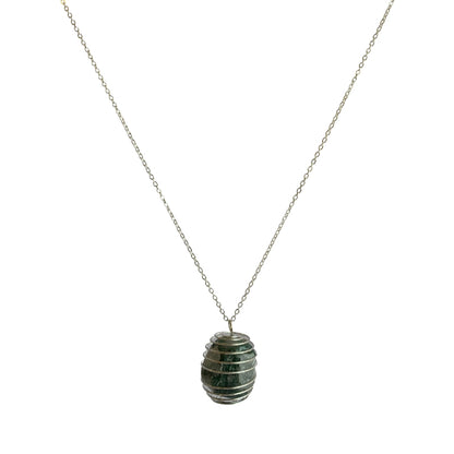 Chunky Whirl Silverish Nature Necklace | Tree Agate- For Women | Includes: Necklace