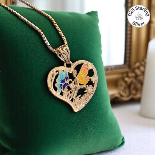 Angel in the Heart Necklace | 925 Silver - For Women | Includes: Necklace