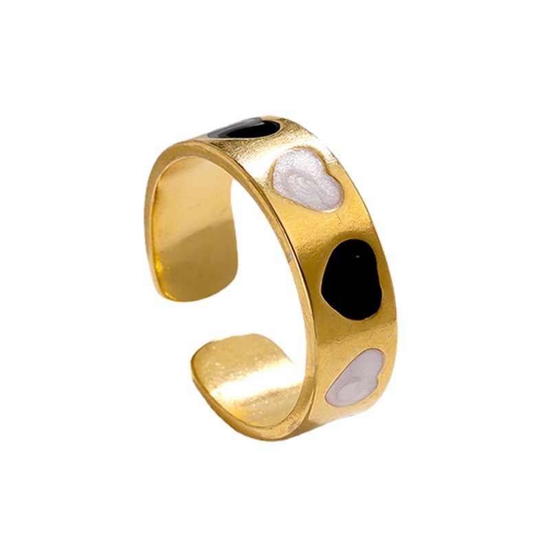 Edge Luxe Statement Ring | PVD 18K Gold Plated, Stainless Steel, Water Proof - For Women | Includes: Ring