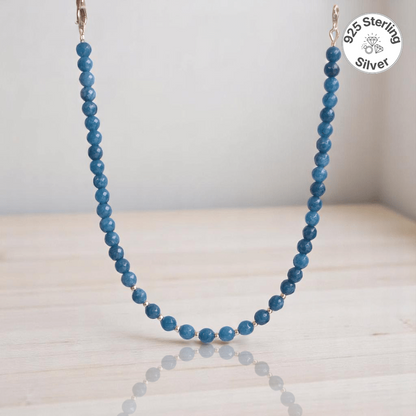 Little Blue Muse Necklace | 925 Silver & Agate - For Girl Kids | Includes: Necklace