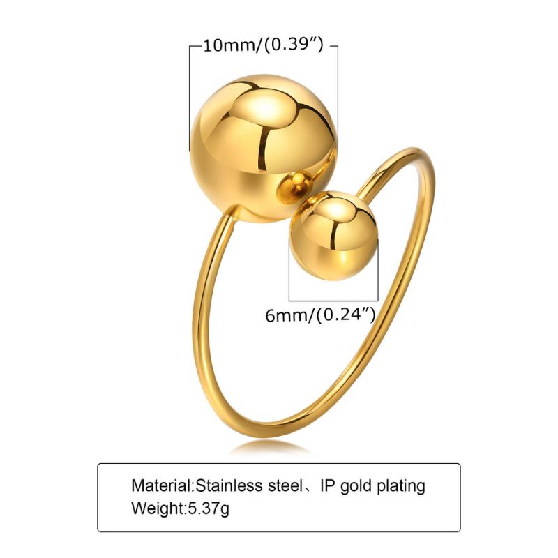Magic Twist Adjustable Ring | 18K PVD Gold Plated- For Women | Includes: Ring