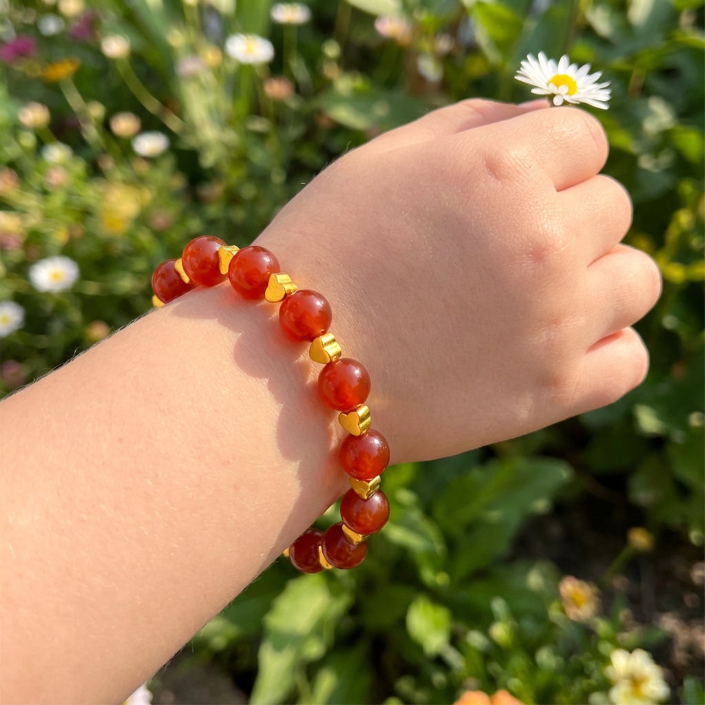 Power Onyx Bracelet | Red Onyx - For Kids Girls | Includes: Bracelet