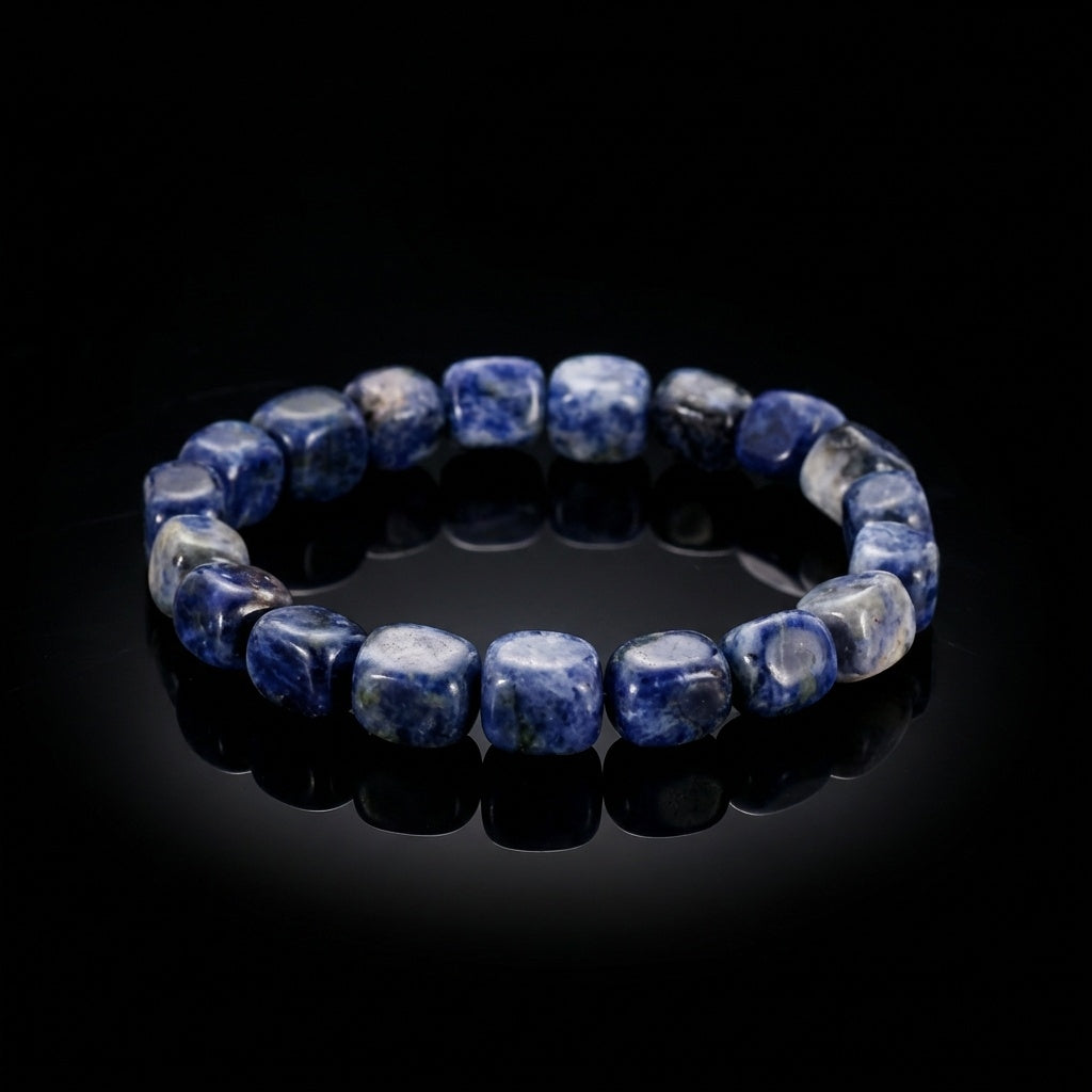 Inner Peace & Communication Tumble Bracelet | Sodalite Stone - For Men | Includes: Bracelet