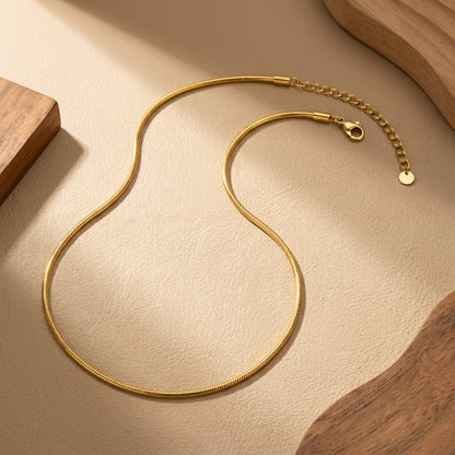 Golden Brazillian Snake Steel Chain | 18K PVD Gold Plated- For Men| Includes: Necklace