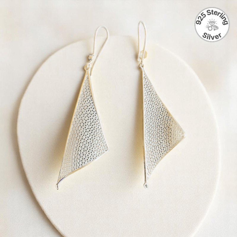 Artisan Filigree Earrings | 925 Silver - For Women | Includes: Earrings
