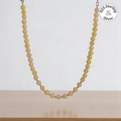 Sunny Spark Necklace | 925 Silver & Calcite Stone  - For Girl Kids | Includes: Necklace