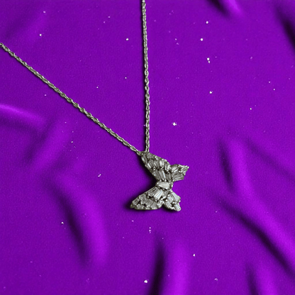 Shiny Butterfly Necklace | 925 Silver - For Women | Includes: Necklace