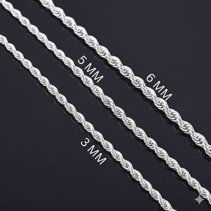 Titanium Steel Rope Necklace | Stainless Steel- For Men| Includes: Necklace