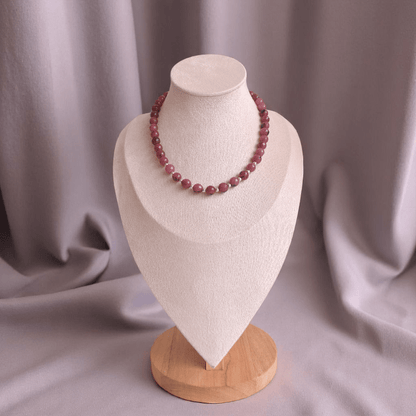 Playful Glow Necklace | 925 Silver & Rhodonite Stone - For Girl Kids | Includes: Necklace