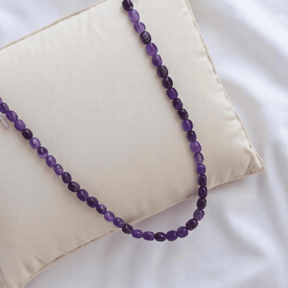 Velvet Fire Necklace | 925 Silver & Amethyst Stone  - For All | Includes: Necklace