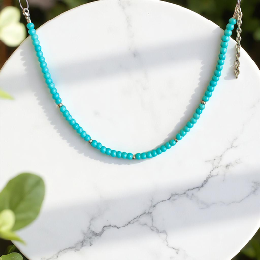 Ocean Turquoise Set | Turquoise - For Kids Girls | Includes: Necklace & Bracelet