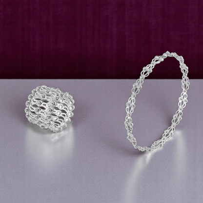 Elegant Convertible Ring/Bracelet | 925 Silver - For Women | Includes: Ring/Bracelet