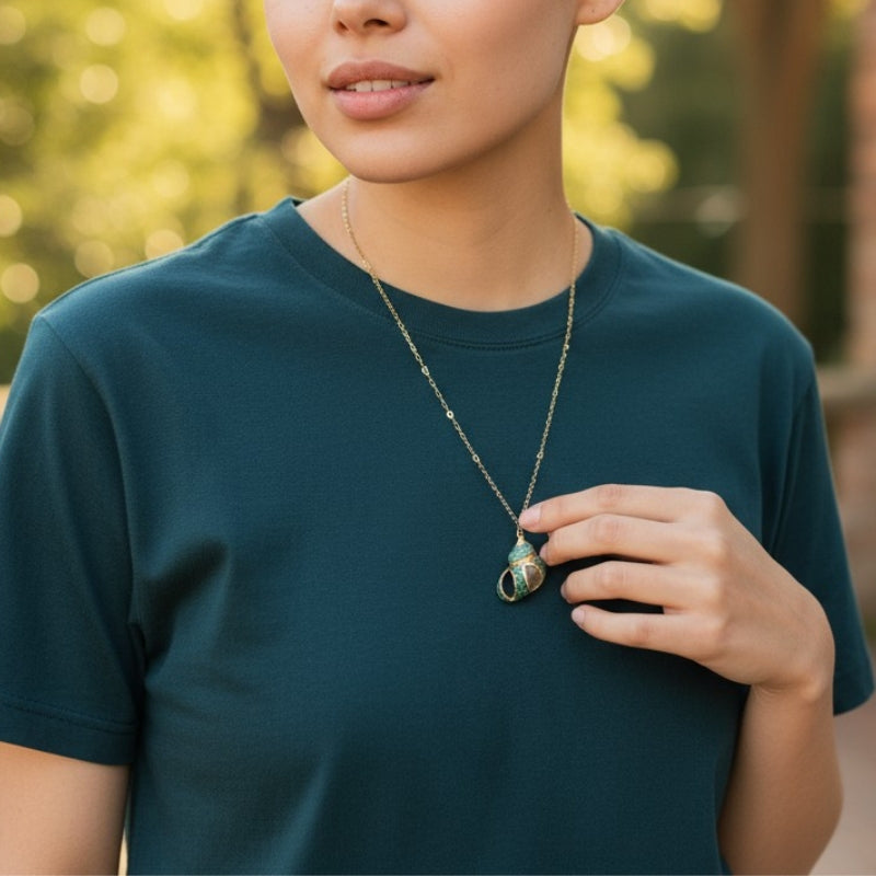 Florida Rock Shell Necklace | Natural Florida Rock Shell- For Women | Includes: Necklace