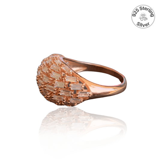 Garden Glow Ring | 925 Silver & Rose Gold Plating - For Women | Includes: Ring