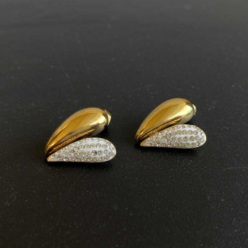 Zircon Heart Earring | 18K PVD Gold Plated - For Women | Includes: Earring