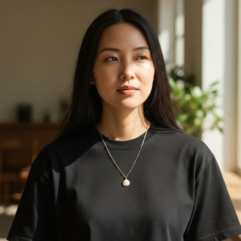 Cockle Shell Necklace | Natural Cockle Shell- For Women | Includes: Necklace