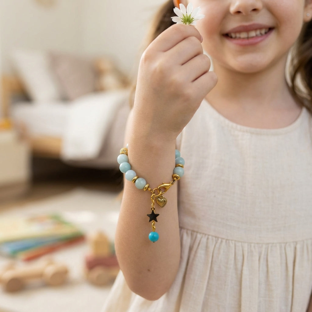 Soothing Amazonite Bracelet | Amazonite - For Kids Girls | Includes: Bracelet