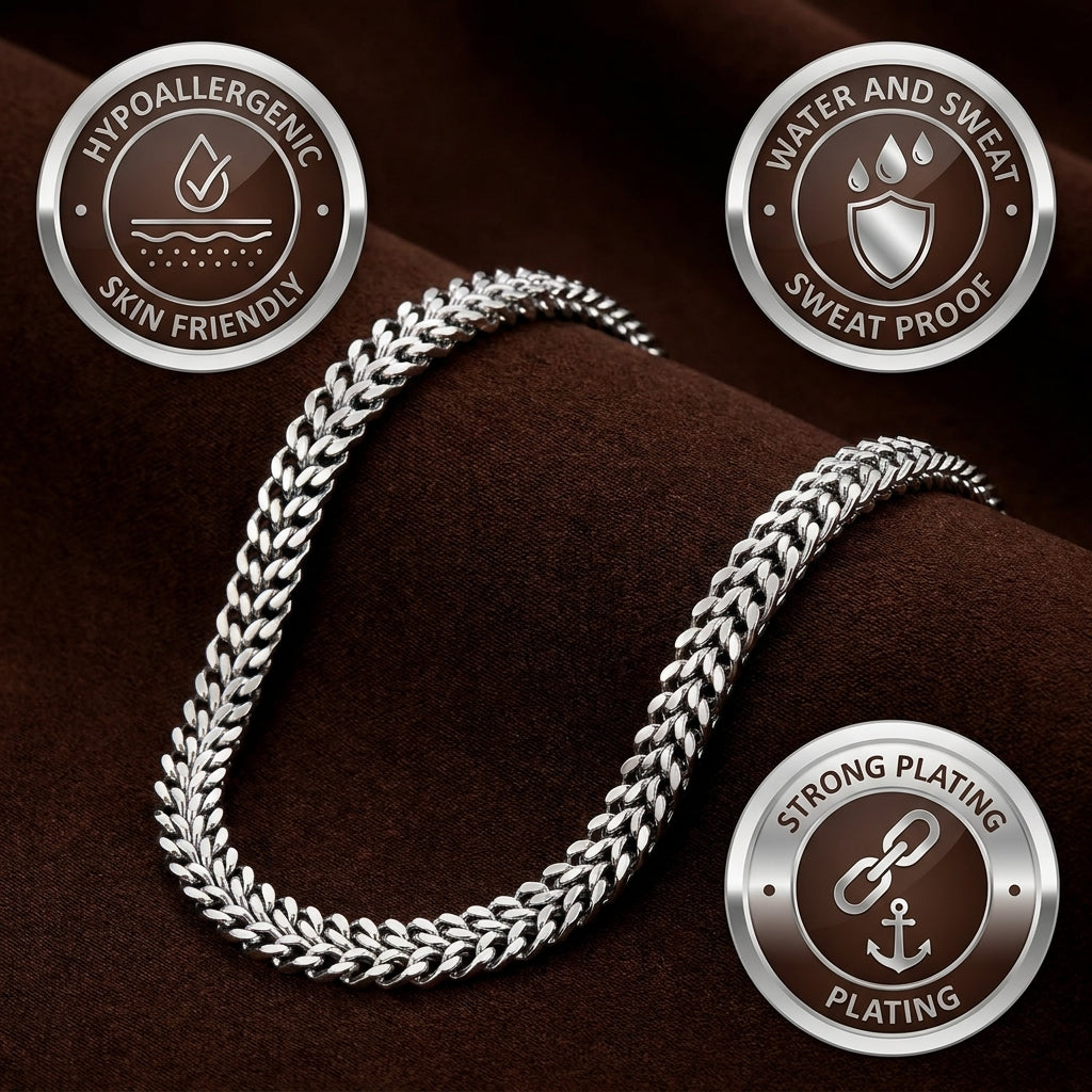 Modern Weaved Regular Flexi 6MM Steel Bracelet | TITANIUM STEEL- For Men | Includes: Bracelet