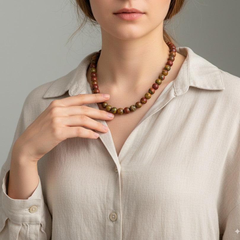 Artisan Earth Necklace | Multi Picasso Stone - For All | Includes: Necklace