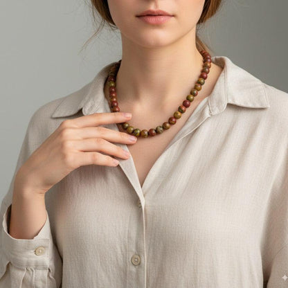 Artisan Earth Necklace | Multi Picasso Stone - For All | Includes: Necklace