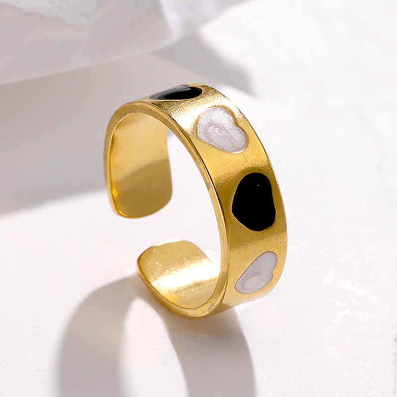 Edge Luxe Statement Ring | PVD 18K Gold Plated, Stainless Steel, Water Proof - For Women | Includes: Ring