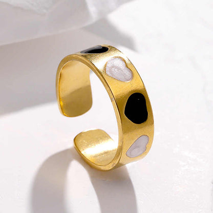 Edge Luxe Statement Ring | PVD 18K Gold Plated, Stainless Steel, Water Proof - For Women | Includes: Ring