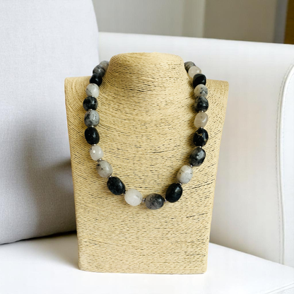 Golden Rutile Set | Rutile - For Unisex | Includes: Necklace & Bracelet