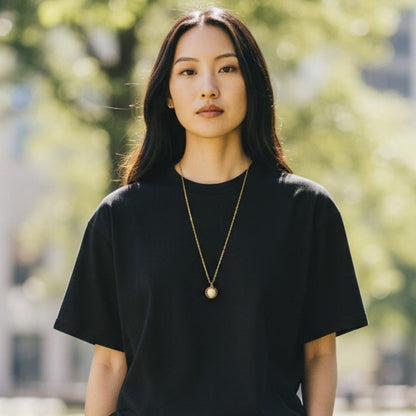 Dainty Whirl Rosy Golden Necklace | Rose Quartz - For Women | Includes: Necklace