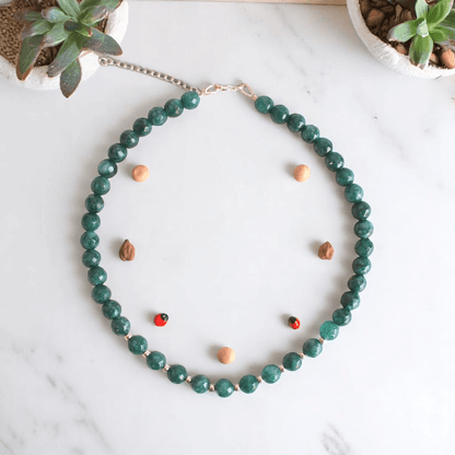 Cheerful Crystal Necklace |  925 Silver & Agate Stone- For Girl Kids | Includes: Necklace