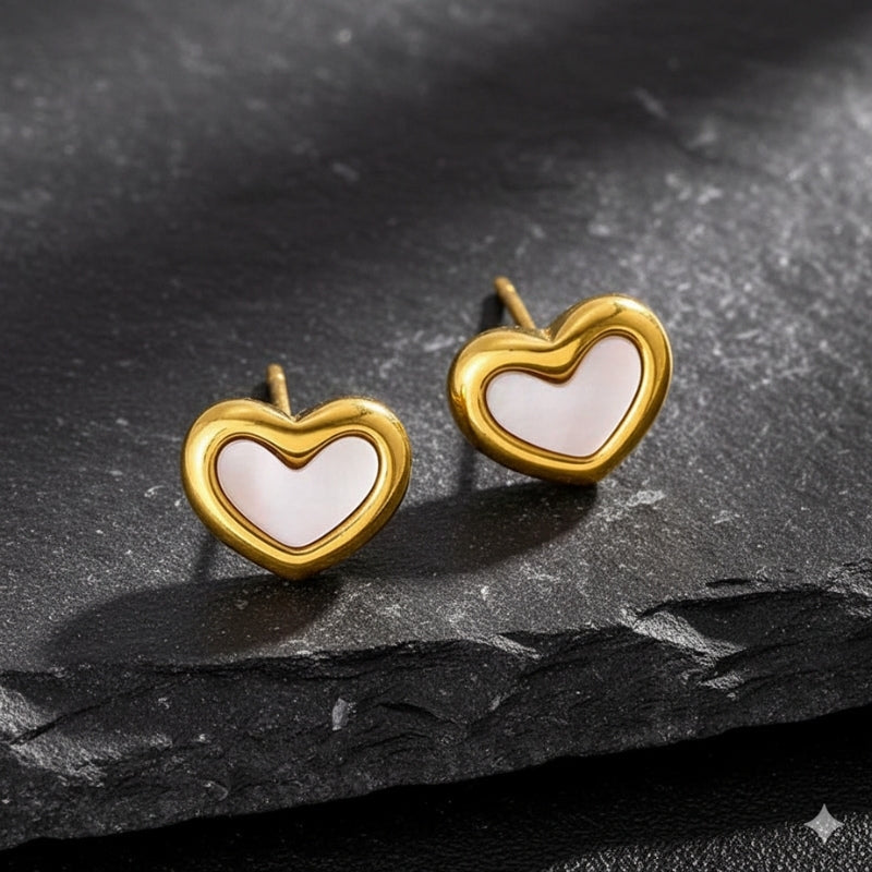 Shell Love Earring | 18K PVD Gold Plated - For Women | Includes: Earring
