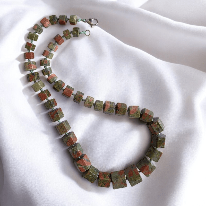 Heartwood Unakite Necklace | Unakite Stone - For Women | Includes: Necklace
