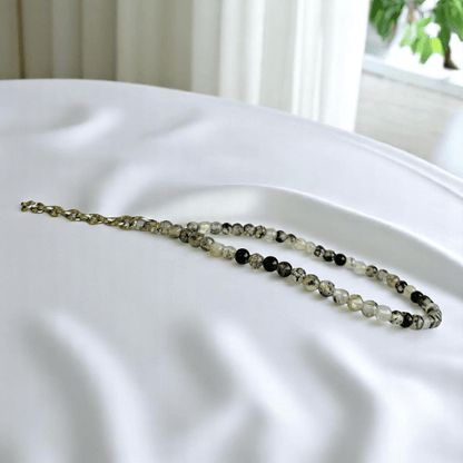 Wildflower Way Anklet | Dragon Vein Agate Stone - For Women | Includes: Anklet