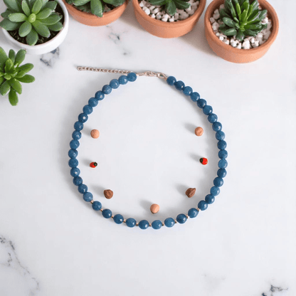 Little Blue Muse Necklace | 925 Silver & Agate - For Girl Kids | Includes: Necklace